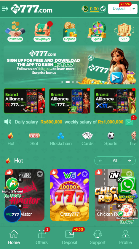 ZT777 Home Screen