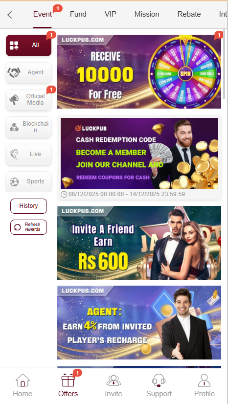 LuckPub Game Offers