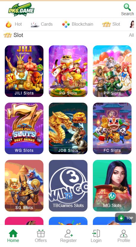 PK 6 Game Home Screen