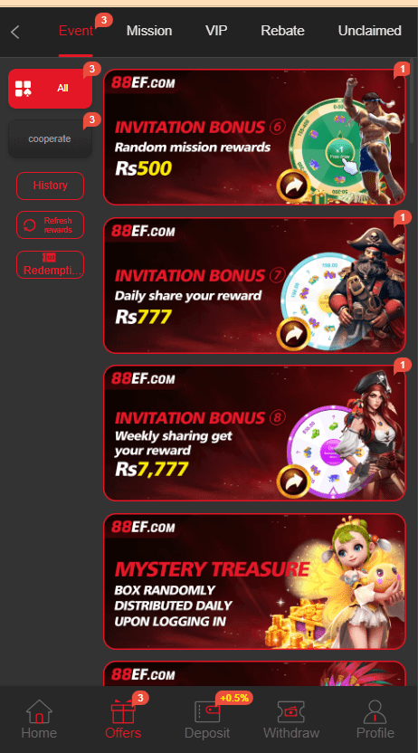88EF Game Offers