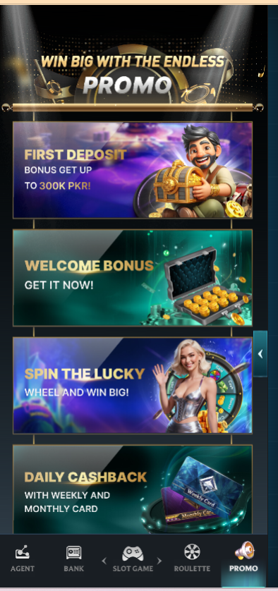 JJBet Game Home Screen