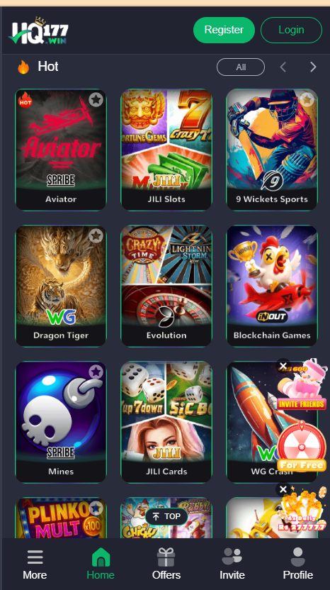 HQ177.Win APK Home Screen