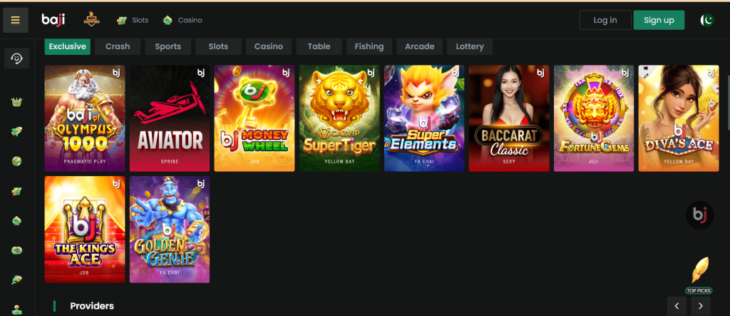 Baji Game Home Screen
