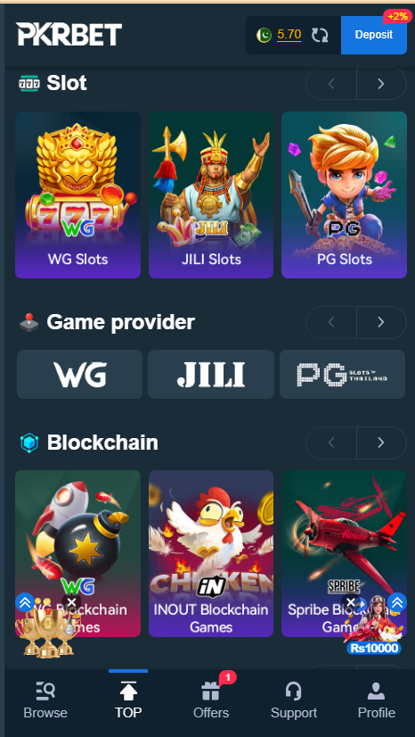 BetPkr Game Home Screen