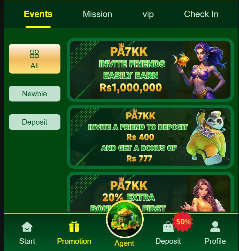 Pa7kk Game Home Screen