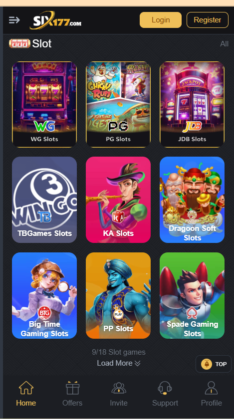 Six177 Game Home Screen