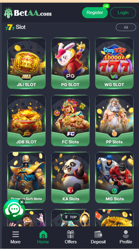 AABet Game Home Screen