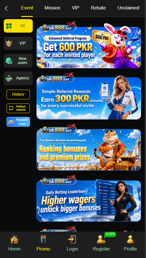 sk888 bet game bonus and rewardds screenshot
